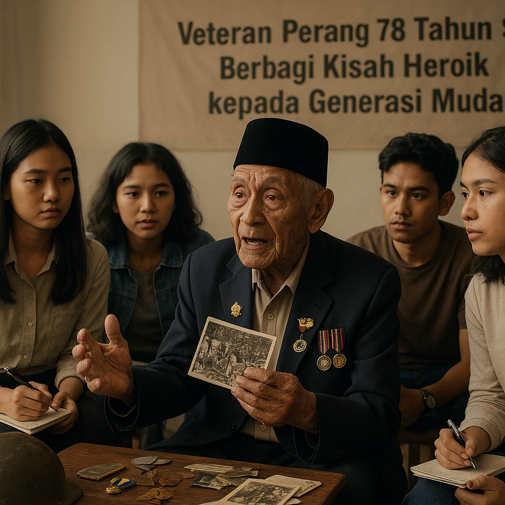 Veteran Perang 78 Tahun Silam Berbagi Kisah Heroik kepada Generasi Muda