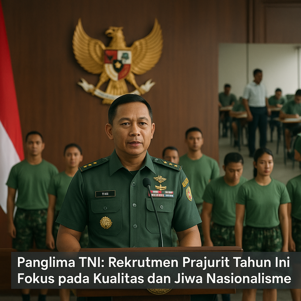 Panglima TNI: Rekrutmen Prajurit Tahun Ini Fokus pada Kualitas dan Jiwa Nasionalisme