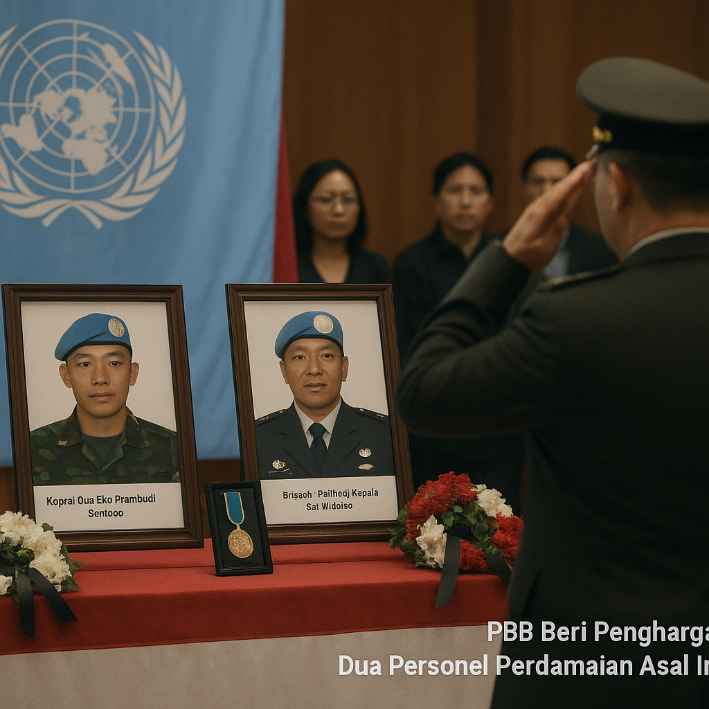 PBB Beri Penghargaan Dua Personel Perdamaian Asal Indonesia