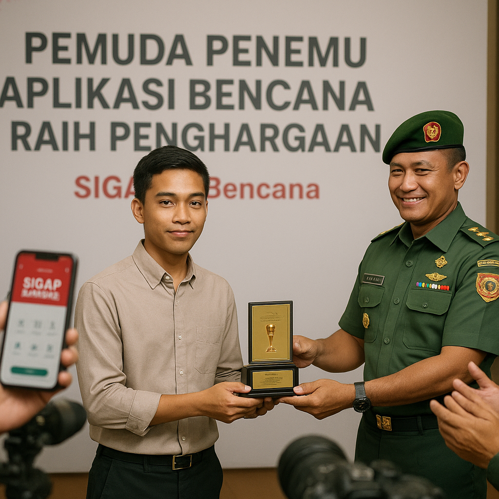 Pemuda Penemu Aplikasi Bencana Raih Penghargaan, Inovasinya Dipuji TNI