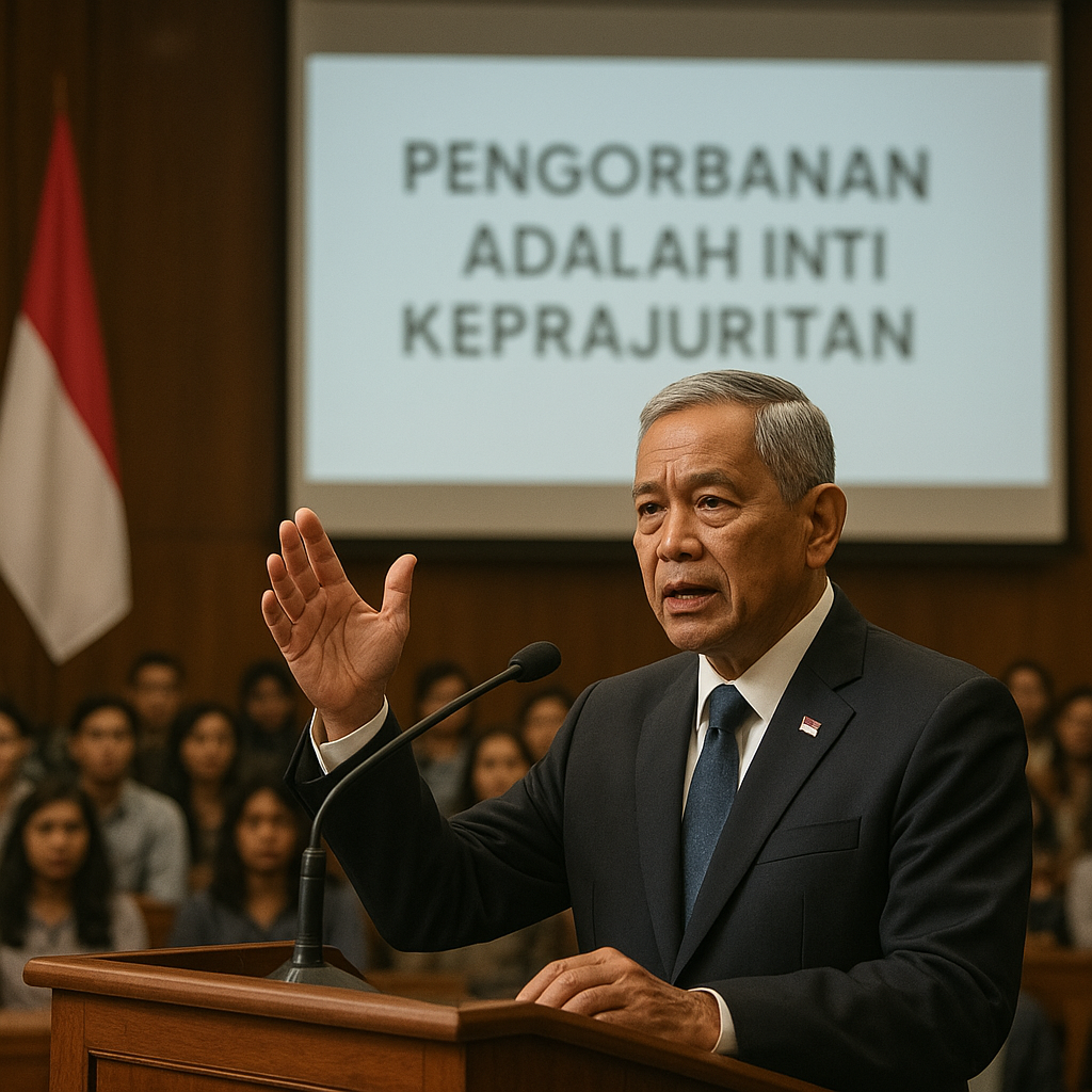 Jenderal (Purn) Beri Kuliah Umum di Kampus: 'Pengorbanan adalah Inti Keprajuritan'