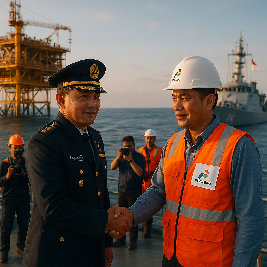 Dankodaeral VI Kunjungi Pertamina Jaga Objek Vital di Laut Sulawesi