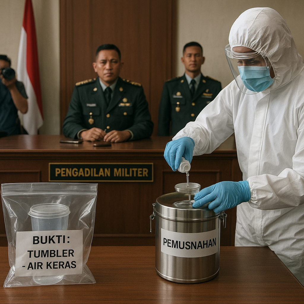 Hakim Perintahkan Tumbler Wadah Air Keras Penyerang Andrie Yunus Dimusnahkan