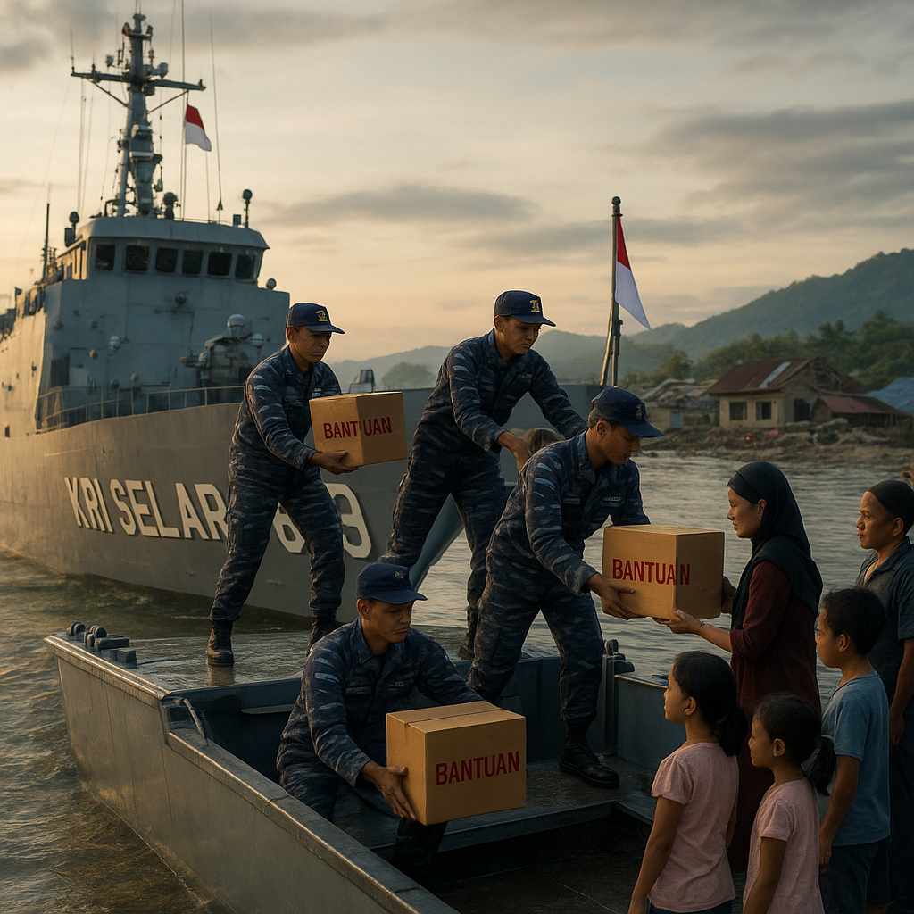 Misi Kemanusiaan di Ujung Nusantara: KRI Selar-879 Berlayar Membawa Harapan untuk Sangihe Talaud
