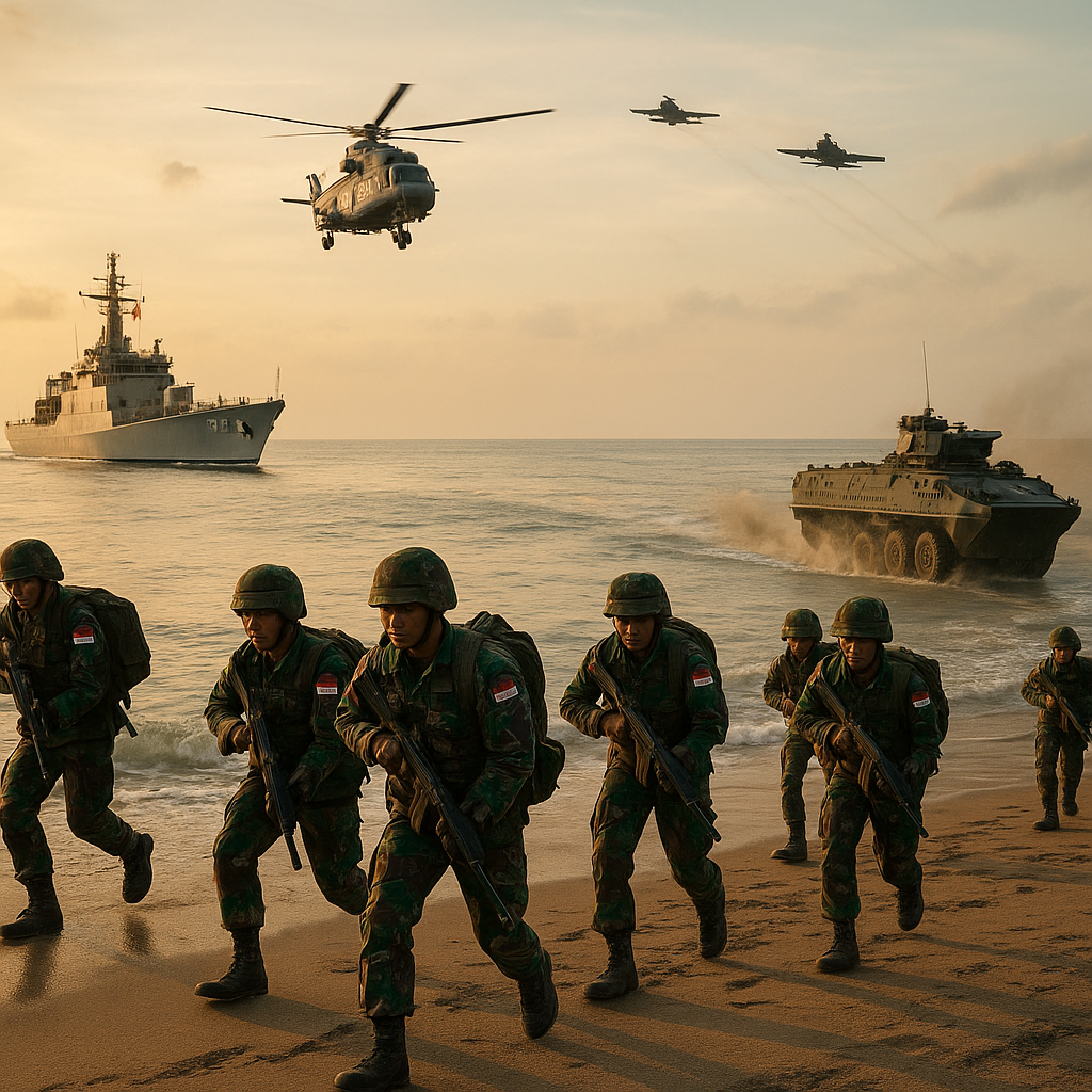 Latihan Gabungan TNI "Rajawali 2025": Memperkuat Kolaborasi dan Kesiapan Tempur di Laut, Darat, Udara