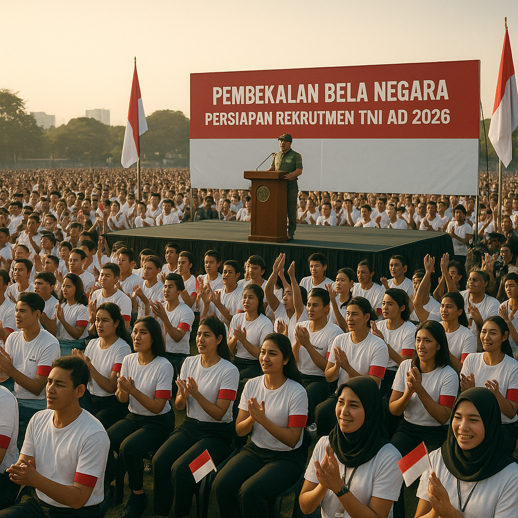Ribuan Pemuda Antusias Ikut Pembekalan Bela Negara Jelang Rekrutmen TNI AD 2026