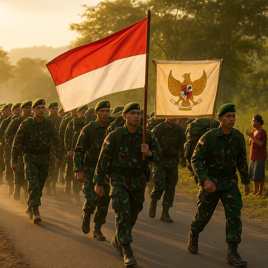 Peringatan Hari Lahir Pancasila: TNI Gelar Longmars untuk Tanamkan Nilai Dasar Negara