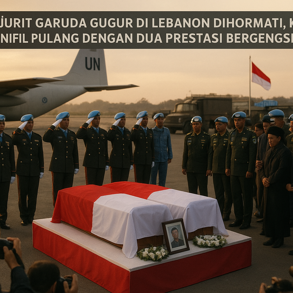 Prajurit Garuda Gugur di Lebanon Dihormati, Konga UNIFIL Pulang dengan Dua Prestasi Bergengsi