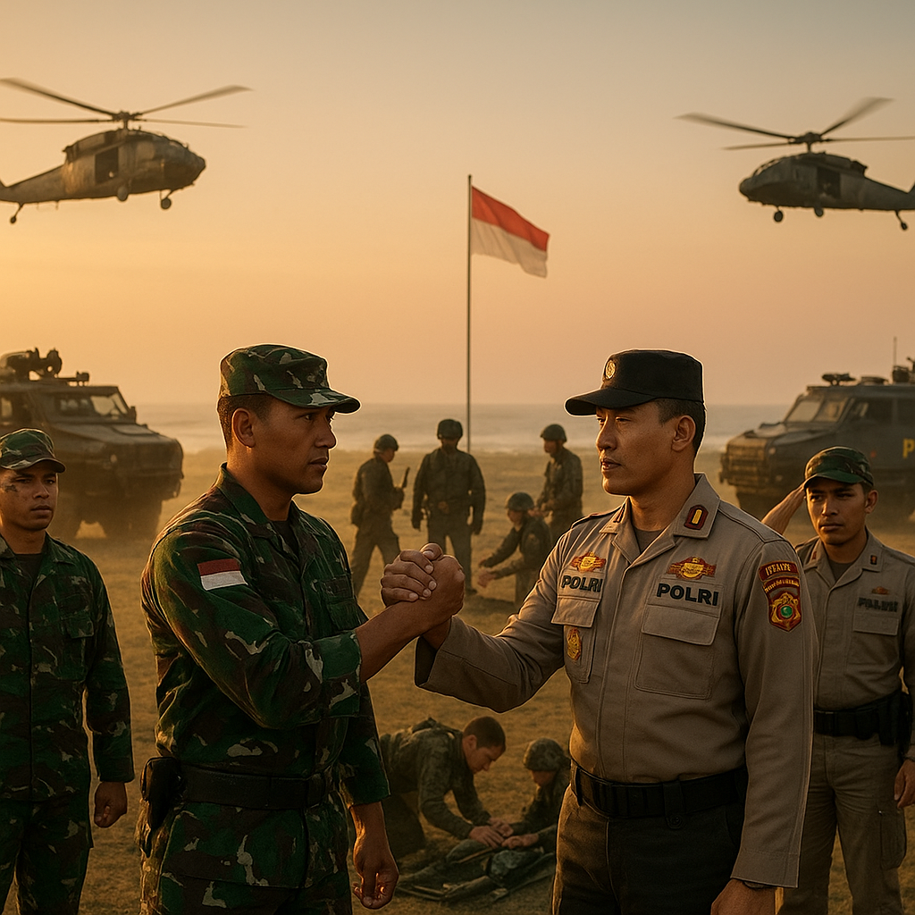 Latihan Gabungan TNI-Polri Perkuat Sinergi, Siap Hadapi Setiap Ancaman terhadap NKRI