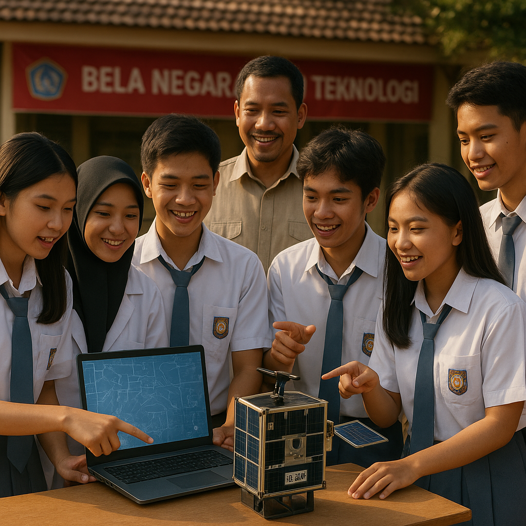 Bela Negara dan Teknologi, Siswa SMA Luncurkan Satelit Mini Berbasis AI untuk Pemetaan Pertahanan