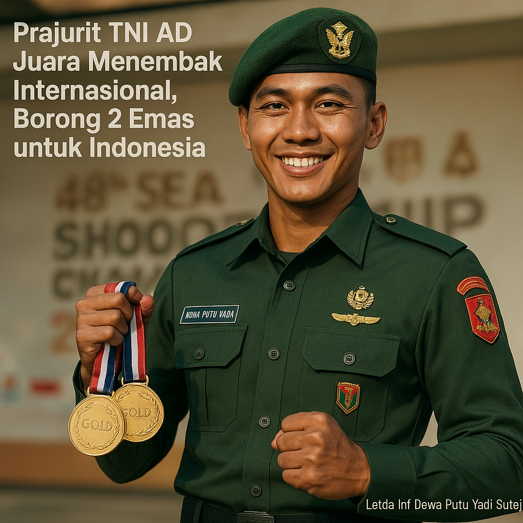 Prajurit TNI AD Juara Menembak Internasional, Borong 2 Emas untuk Indonesia