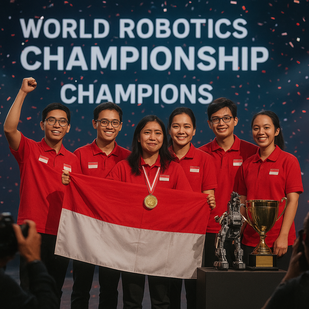 Juara Dunia Robotics, Anak Muda Indonesia Persembahkan Medali untuk Ibu Pertiwi