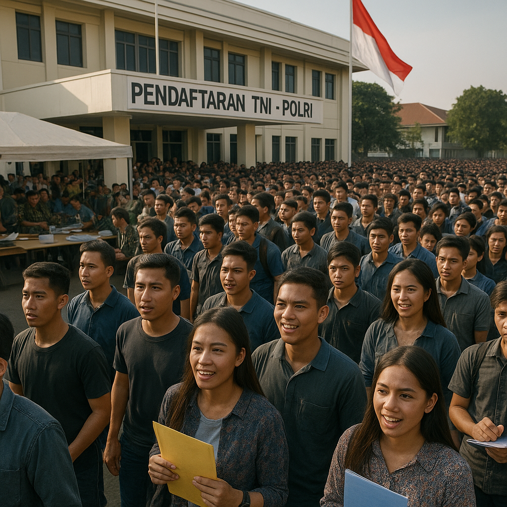 Ribuan Pemuda Serbu Pendaftaran TNI-Polri, Bukti Semangat Bela Negara Masih Membara