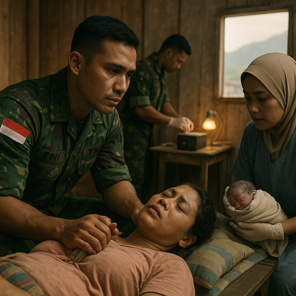 Kisah Haru Prajurit TNI Bantu Persalinan Ibu Hamil di Pos Terdepan Perbatasan