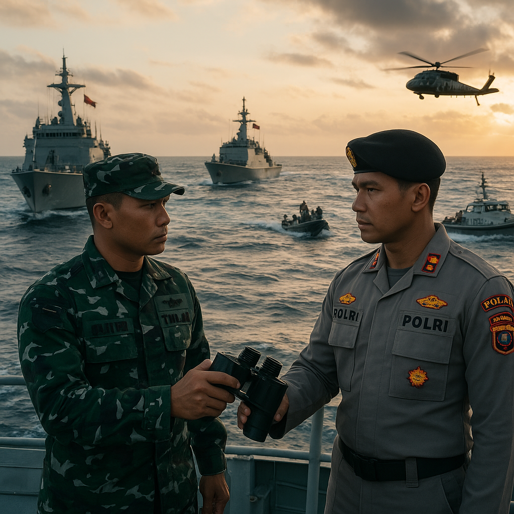 Latihan Gabungan TNI-Polri Perkuat Sinergitas Bela Negara di Laut Natuna