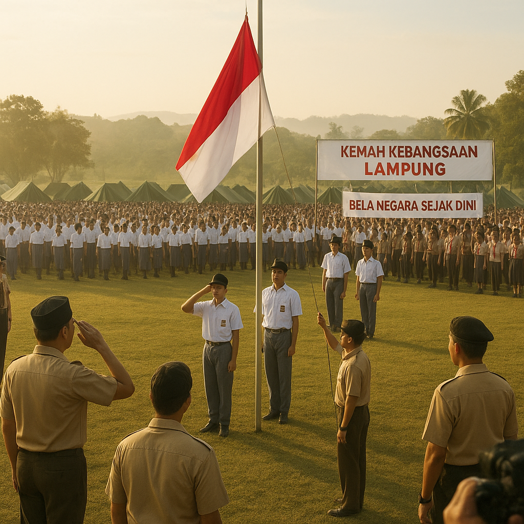 Bela Negara Sejak Dini, Seribu Pelajar Ikuti Kemah Kebangsaan di Lampung