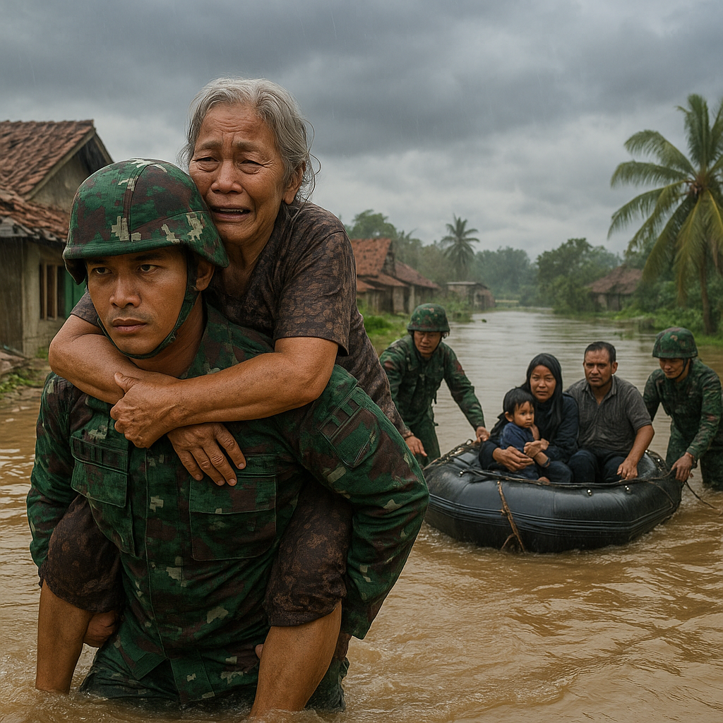 Kisah Prajurit TNI yang Menyelamatkan Warga dari Bencana Alam