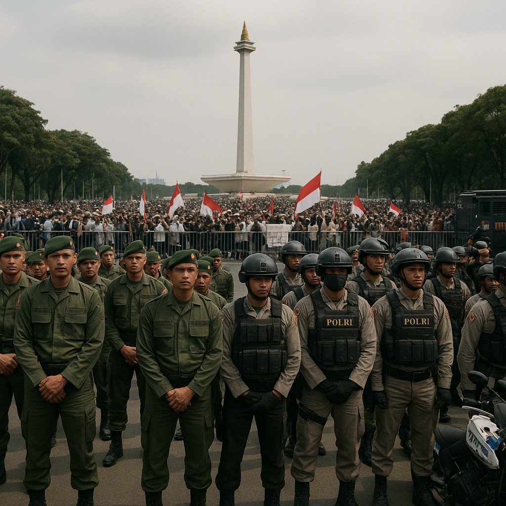 Siap Siaga di Ibu Kota: Ribuan Personel Gabungan Amankan Jalannya Demokrasi