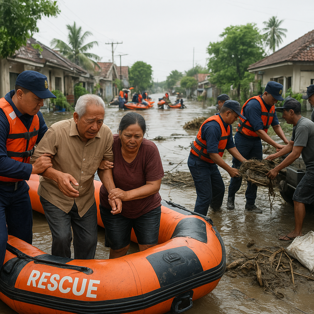 Prajurit Jalasena Beraksi: Evakuasi dan Bersih-Bersih Usai Banjir Terjang Kota Mataram