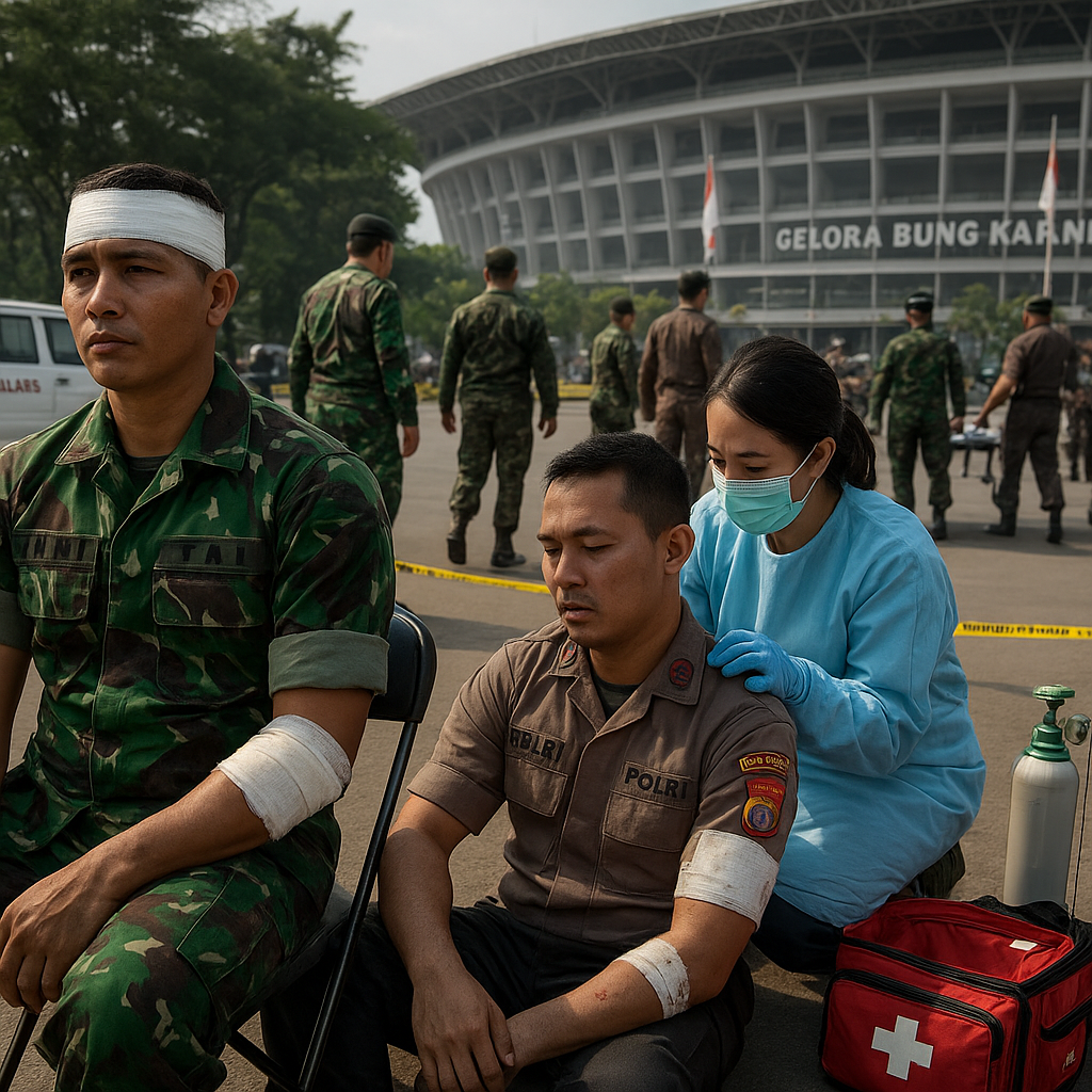 Keteguhan Hati di Lapangan GBK: 29 Personel TNI-Polri Terluka dalam Pengabdian Menjaga Hukum