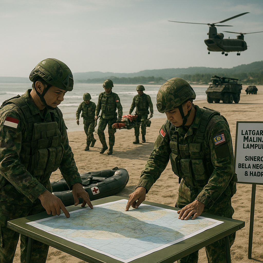 Latihan Gabungan TNI-Malaysia: Sinergi Bela Negara Hadapi Ancaman Modern dan Bencana