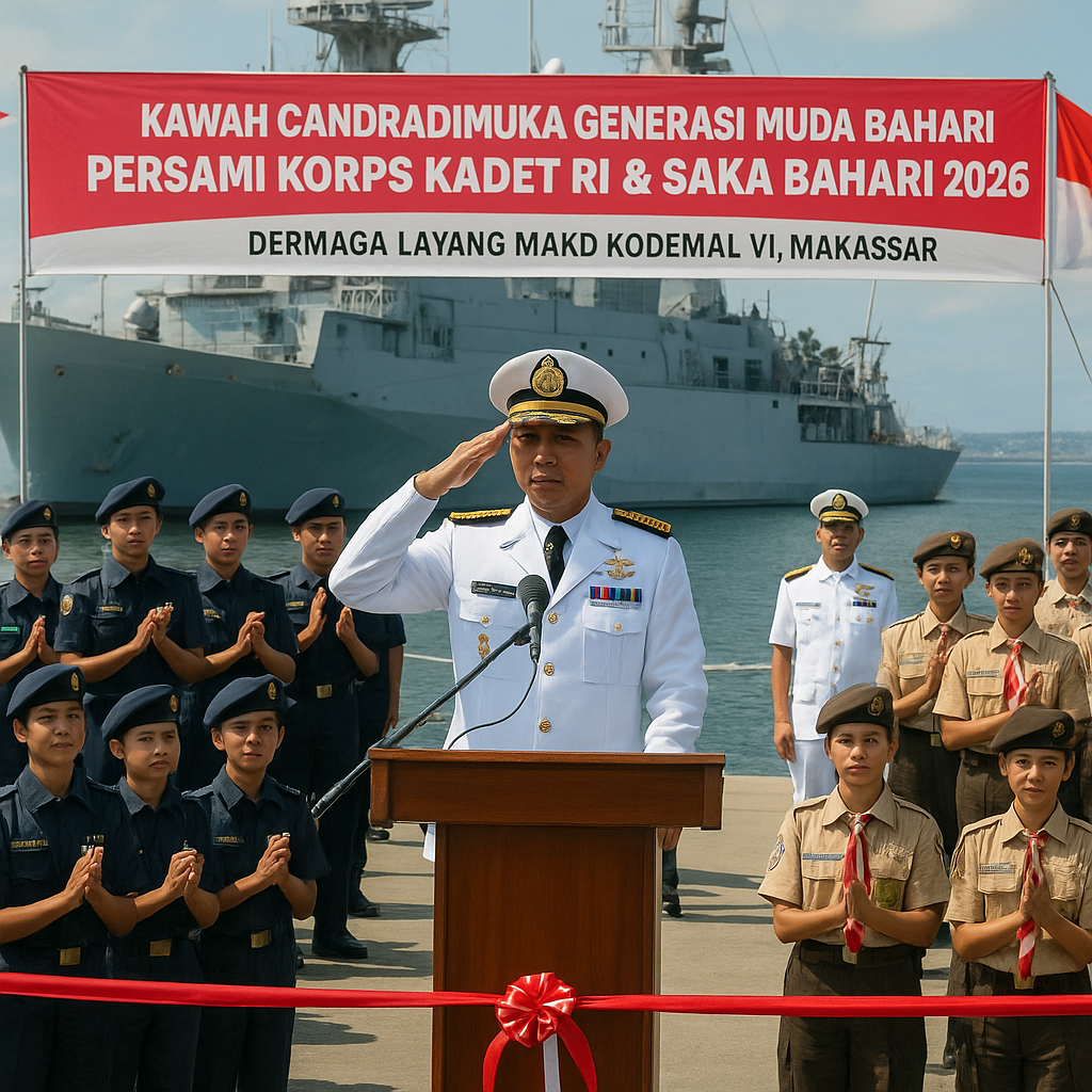 Kawah Candradimuka Generasi Muda Bahari Dibuka di Dermaga Kapal Perang