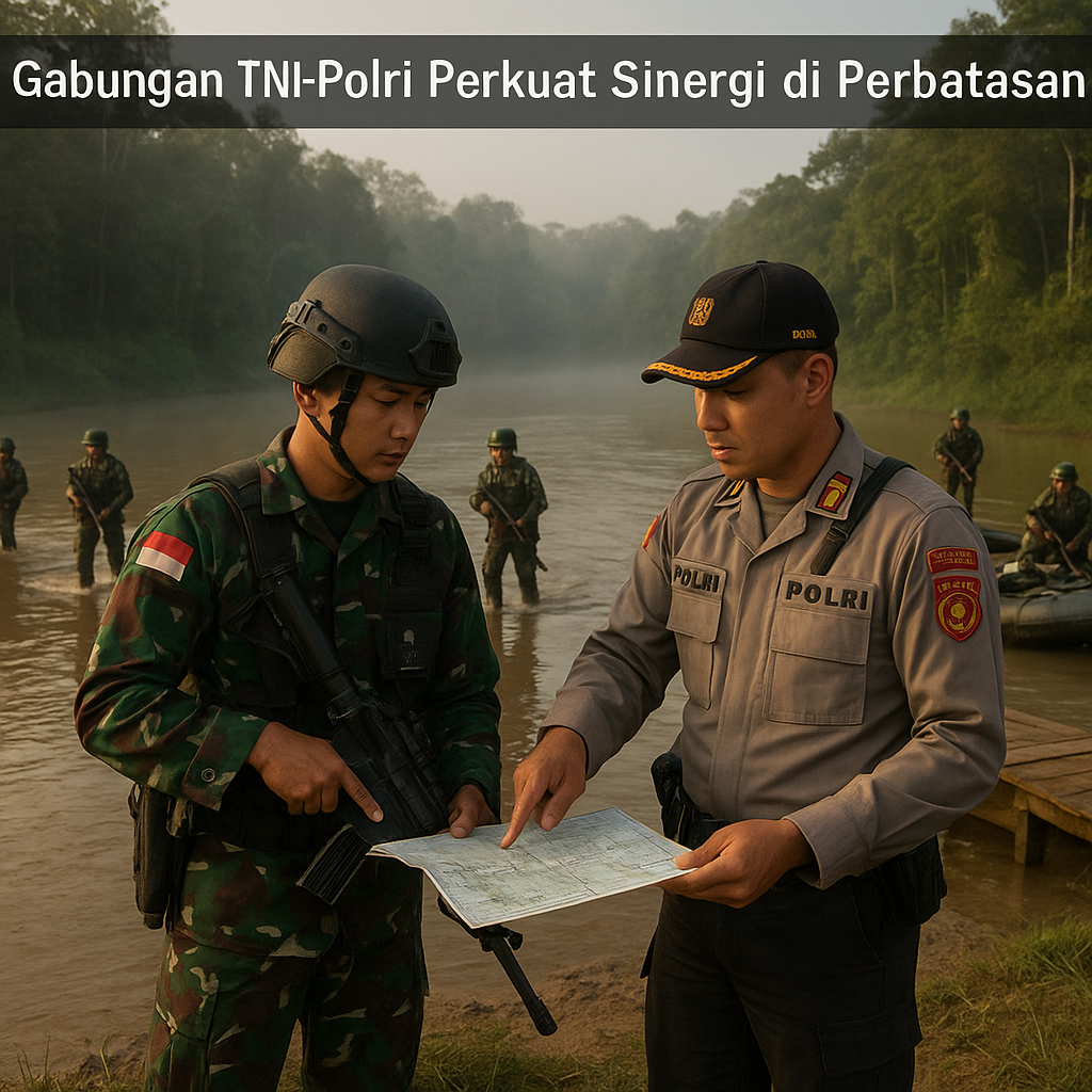 Latihan Gabungan TNI-Polri Perkuat Sinergi di Perbatasan RI-Malaysia