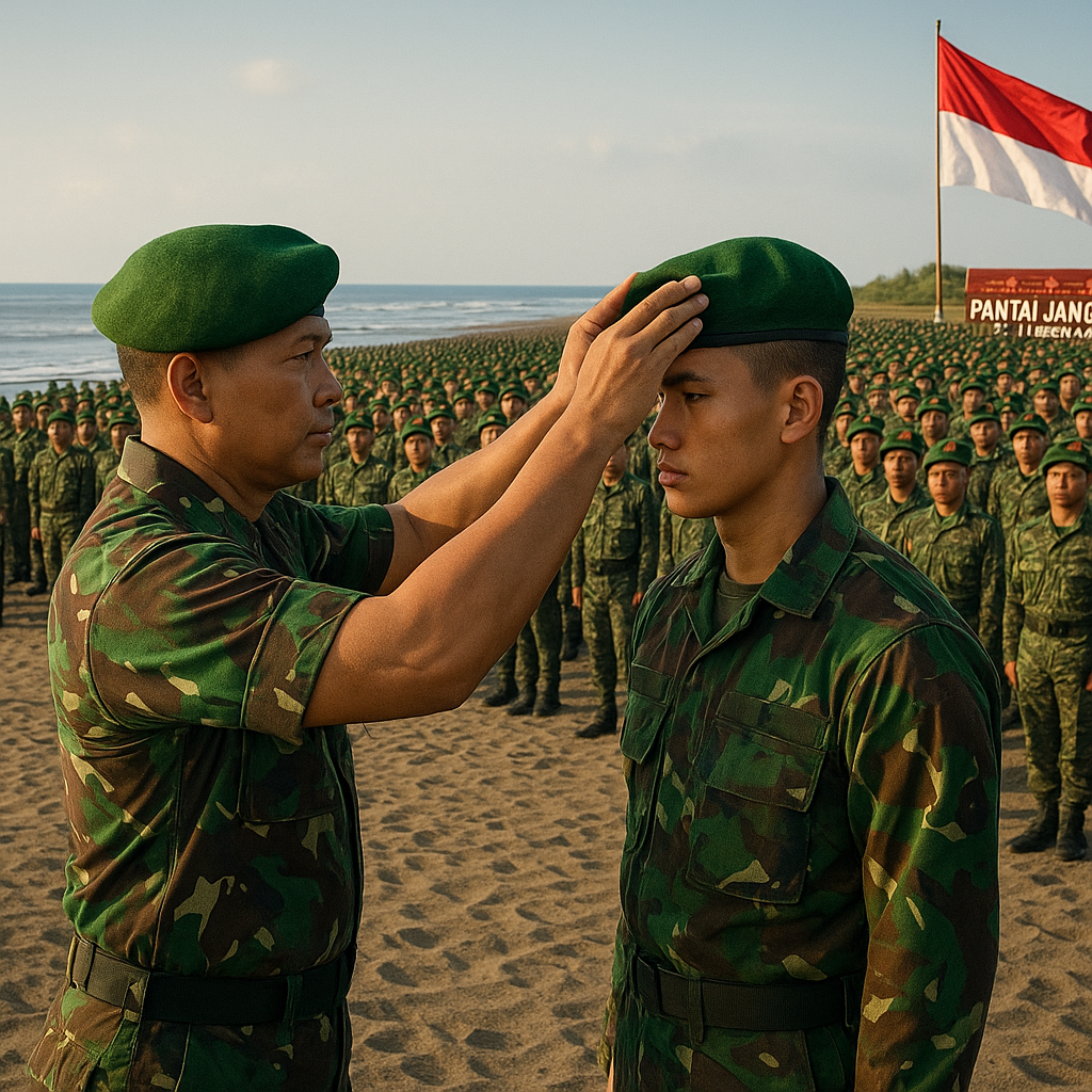 Pantai Jangkar Jadi Saksi Lahirnya 1.035 Prajurit Infanteri Tangguh