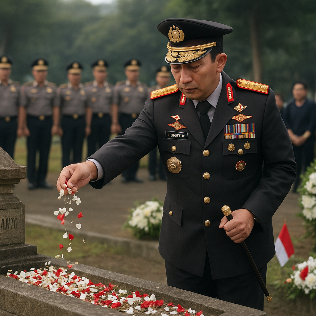 Usai Soekarno dan Gus Dur, Kapolri Ziarah dan Tabur Bunga ke Makam Soeharto