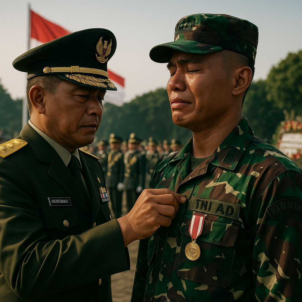 Upacara Penghormatan: Penganugerahan Tanda Jasa kepada Prajurit TNI yang Berjasa dalam Operasi Kemanusiaan