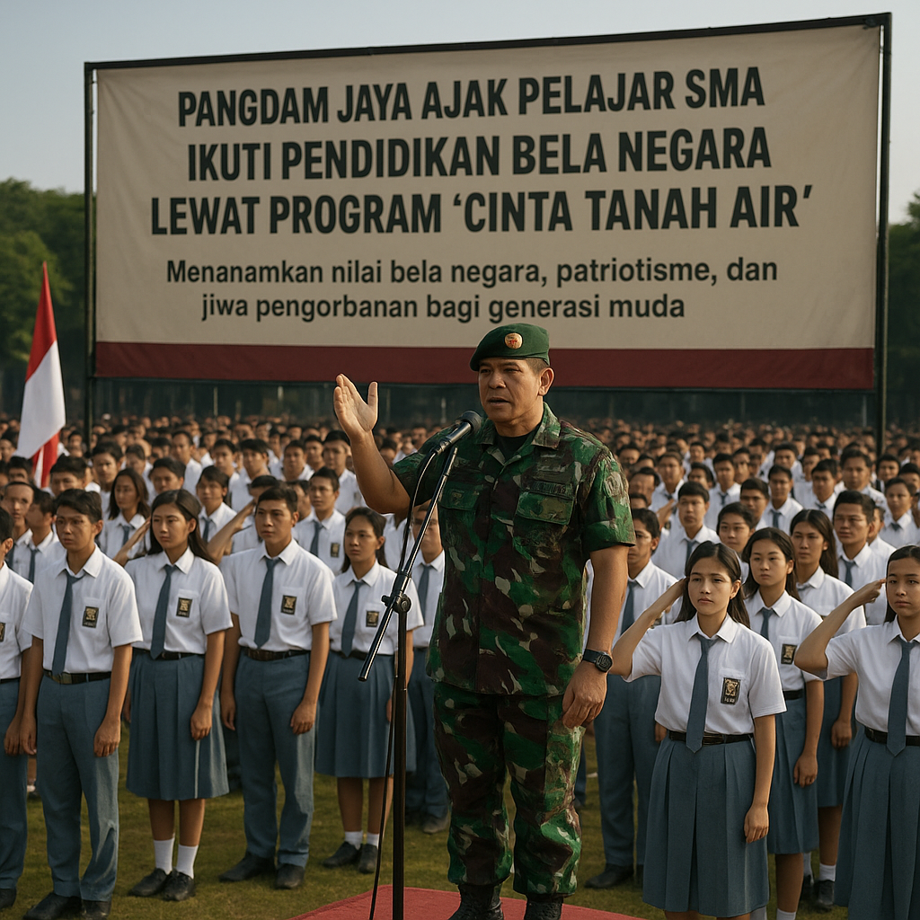 Pangdam Jaya Ajak Pelajar SMA Ikuti Pendidikan Bela Negara lewat Program 'Cinta Tanah Air'