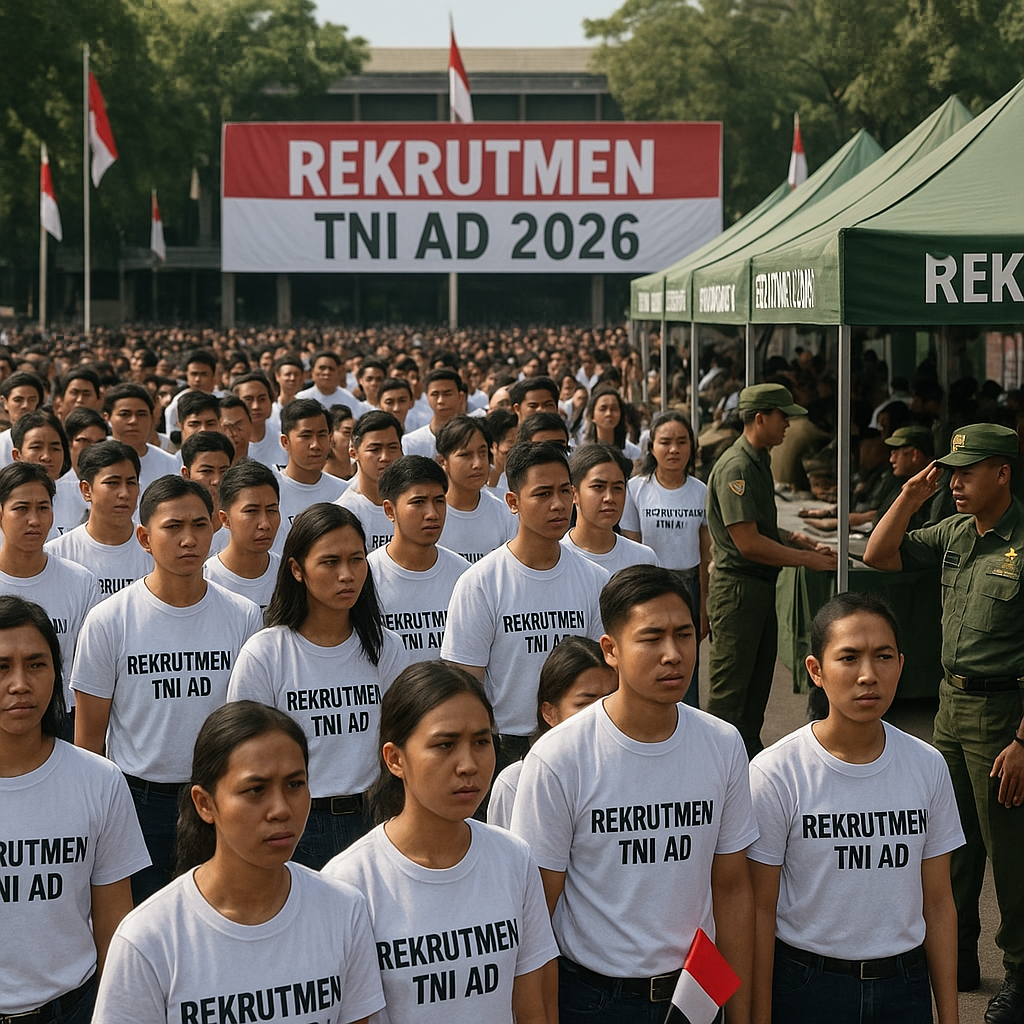 Rekrutmen TNI AD 2026 Dibuka, Ribuan Patriot Muda Antusias Mengisi Formasi