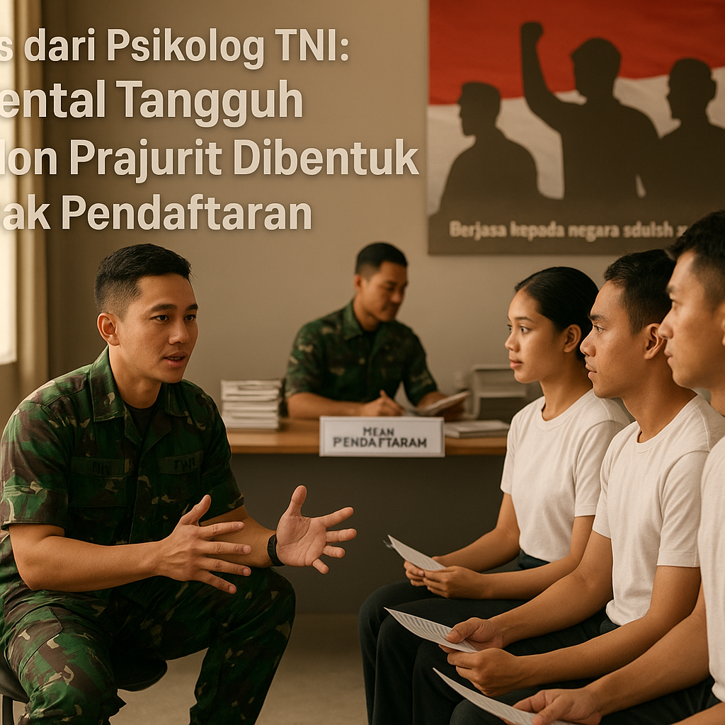 Tips dari Psikolog TNI: Mental Tangguh Calon Prajurit Dibentuk sejak Pendaftaran