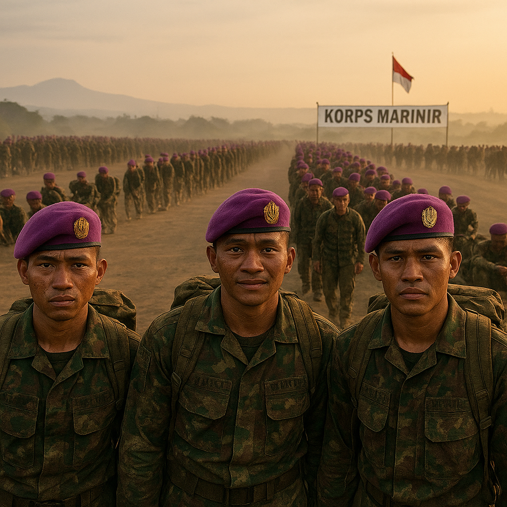 947 Prajurit Remaja Resmi Sandang Baret Ungu Setelah Jalan Kaki 300 Km