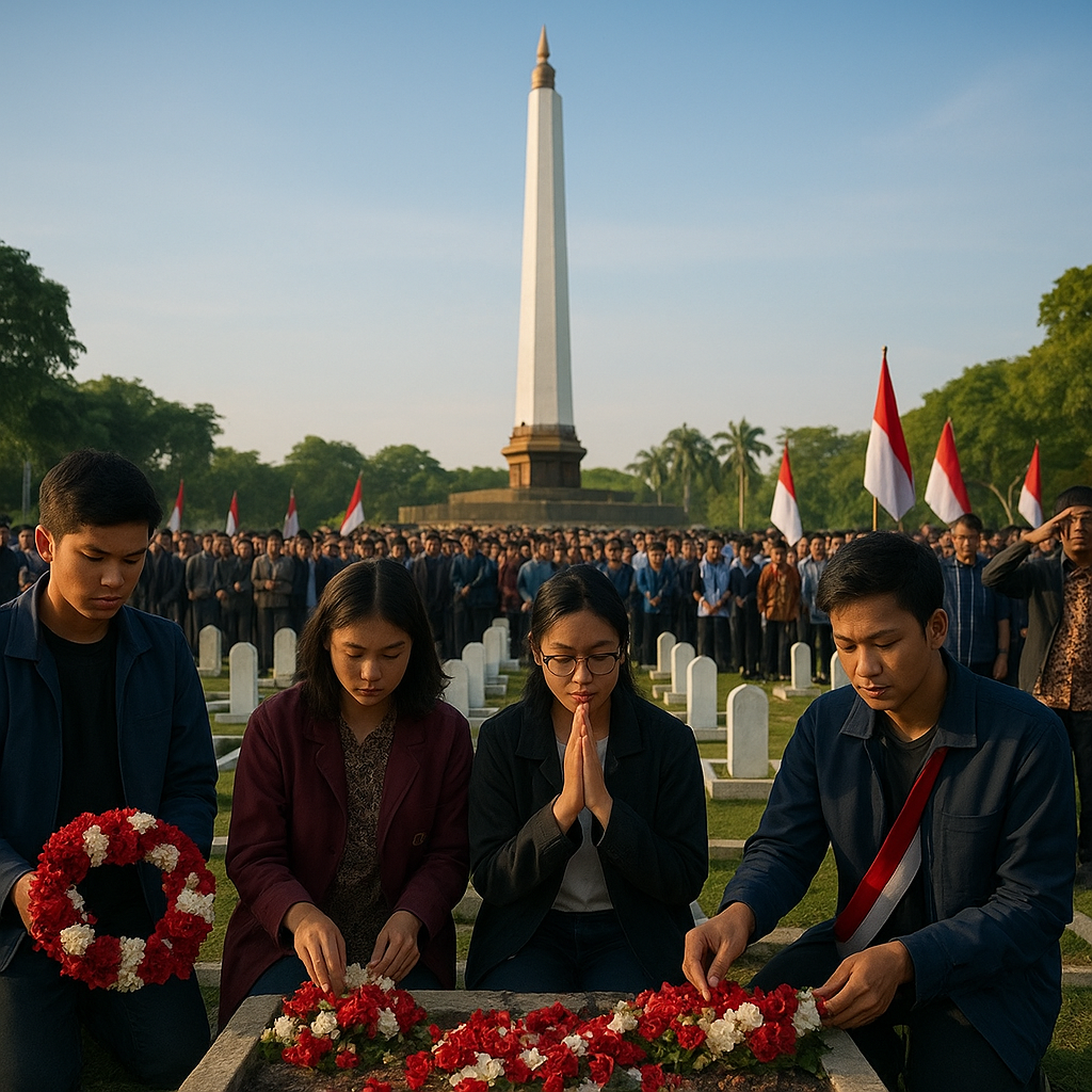 Napak Tilas Perjuangan di Surabaya: Ratusan Pemuda Ziarah ke TMP untuk Tanamkan Jiwa Patriot