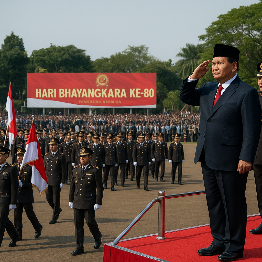 Polri Tegaskan Komitmen Pengabdian pada Rakyat dalam Puncak Hari Bhayangkara ke-80 di Cikeas