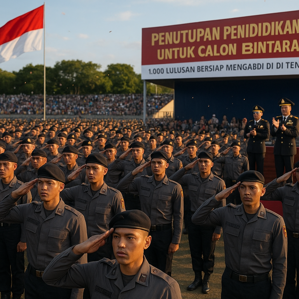 Penutupan Pendidikan Dasar Kemiliteran untuk Calon Bintara Polri: 1.000 Lulusan Bersiap Mengabdi di Tengah Masyarakat