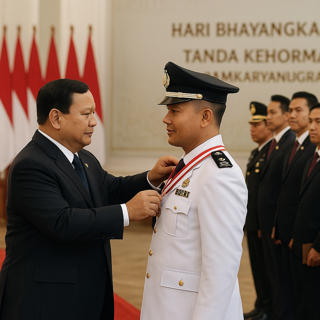 Presiden Anugerahkan Tanda Kehormatan bagi 12 Satker dan Prajurit Polri Berprestasi