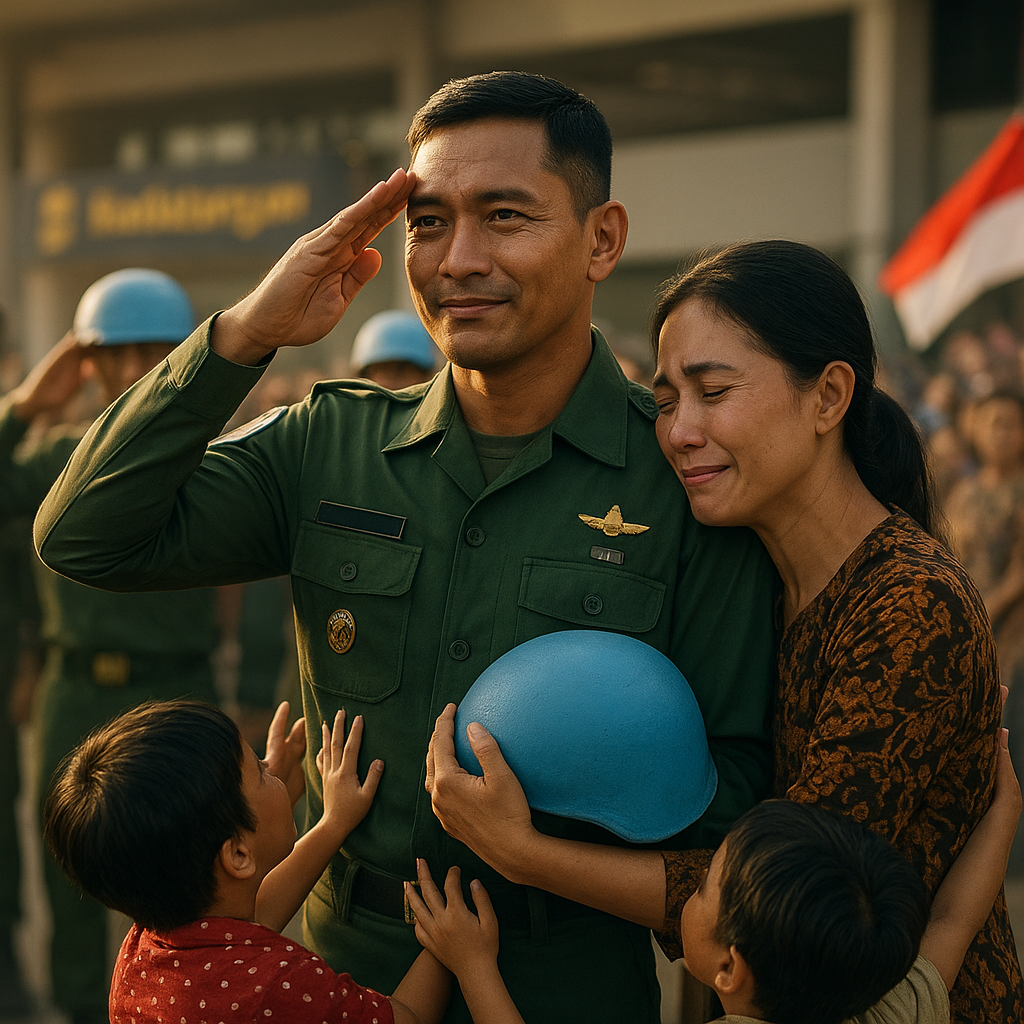 Prajurit TNI AD Kembali dari Misisi Perdamaian PBB, Disambut Bak Pahlawan