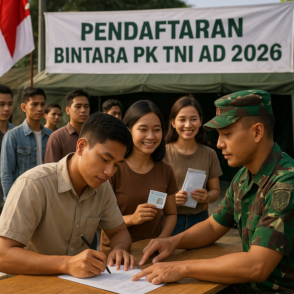 Pendaftaran Bintara PK TNI AD 2026 Dibuka, Kesempatan Emas Jadi Prajurit Pejuang