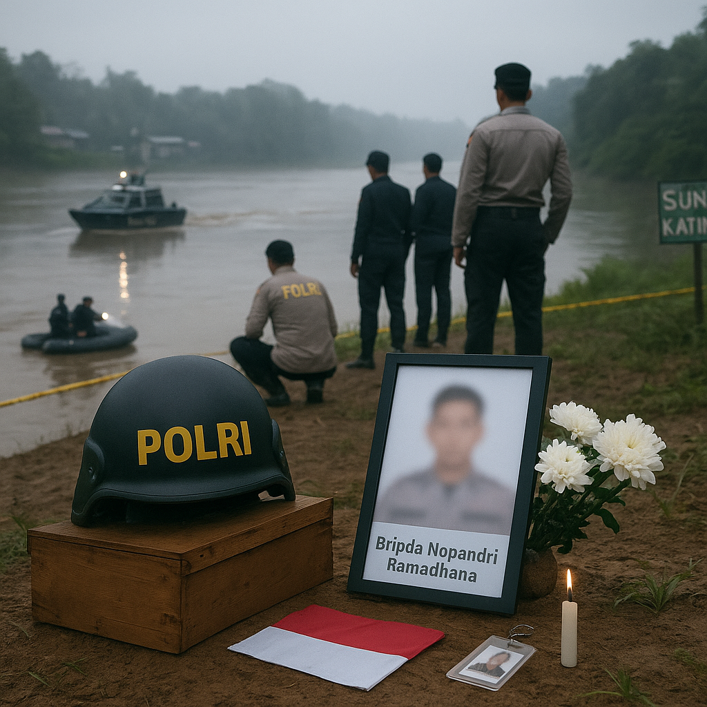 Sempat Hilang! Bripda Nopandri Ditemukan Tewas di Sungai Katingan Usai Gerebek Bandar Narkoba