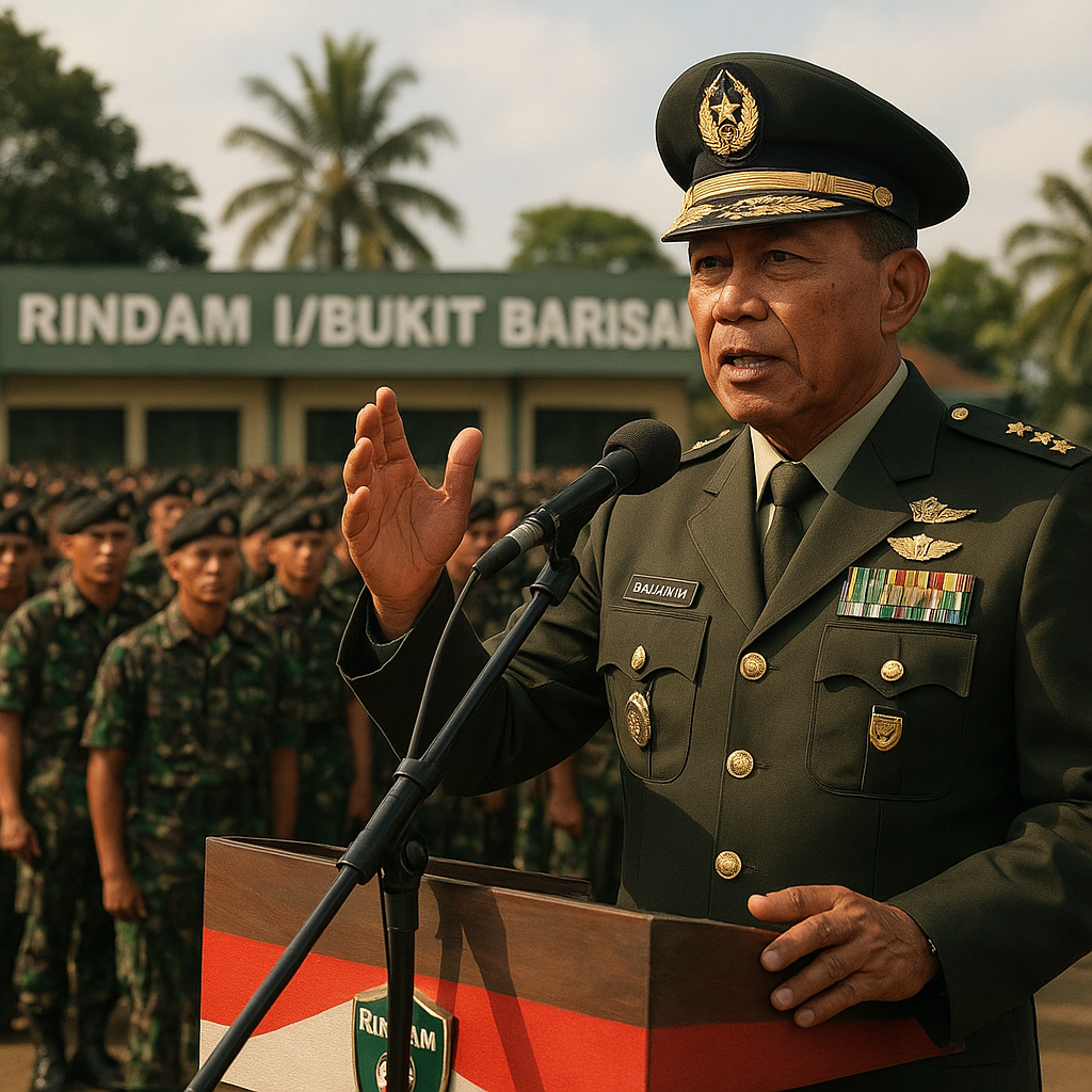 Api Semangat Tak Pernah Padam: Menko Polkam Motivasi Calon Prajurit TNI di Rindam Bukit Barisan