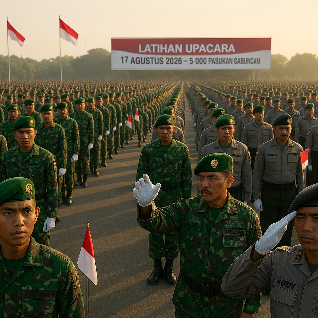 Upacara Kenegaraan 17 Agustus 2026 Akan Libatkan 5.000 Pasukan Gabungan, Latihan Intensif Dimulai