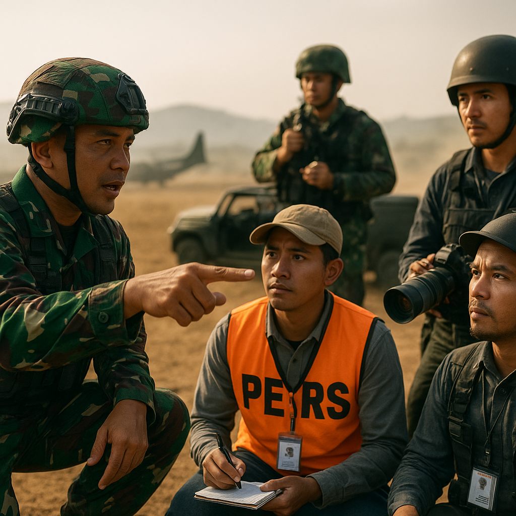 Pembekalan Liputan Daerah Konflik bagi Jurnalis bersama Korpasgat TNI AU