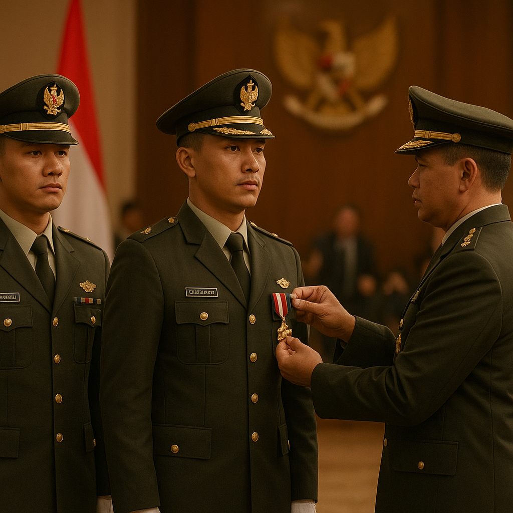 Tiga prajurit TNI dapat tanda kehormatan bintang jasa