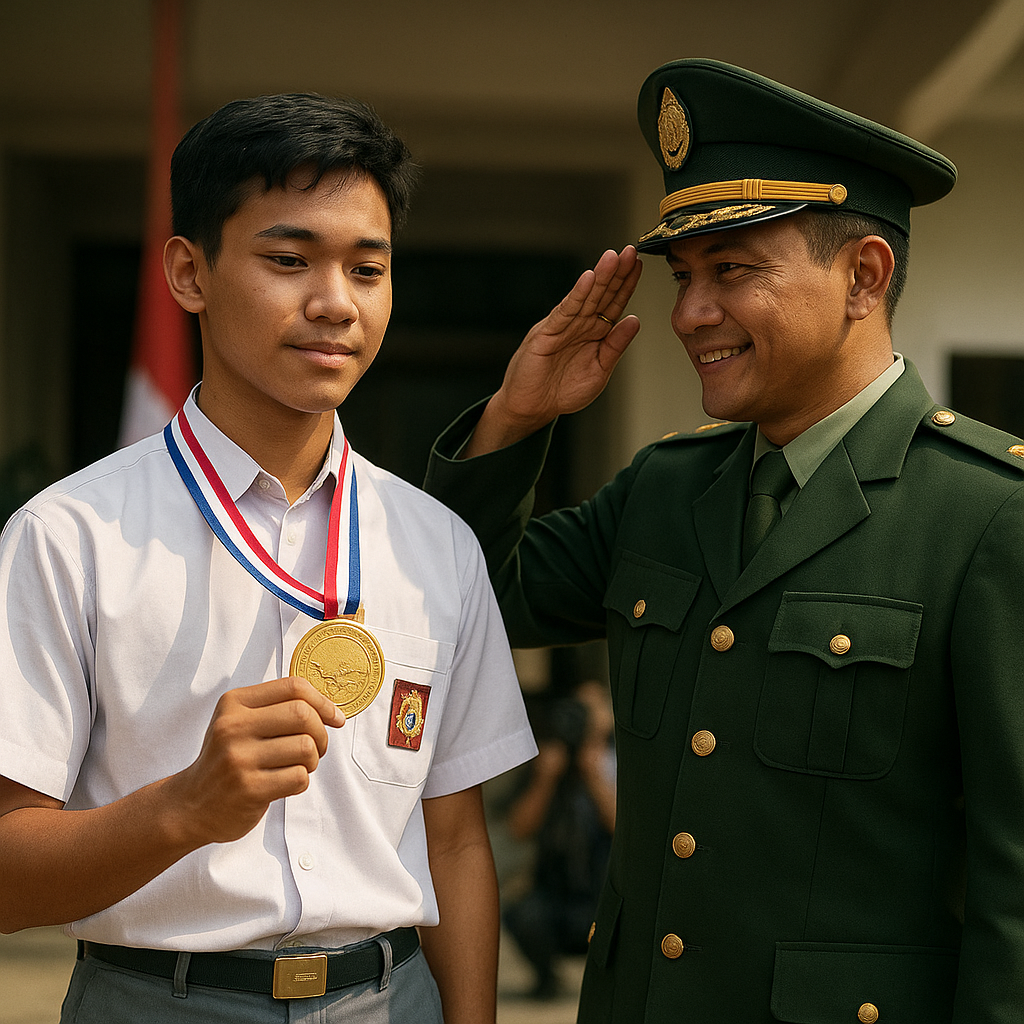Pelajar SMA Juara Olimpiade Sains Internasional Dedikasikan Medali untuk TNI