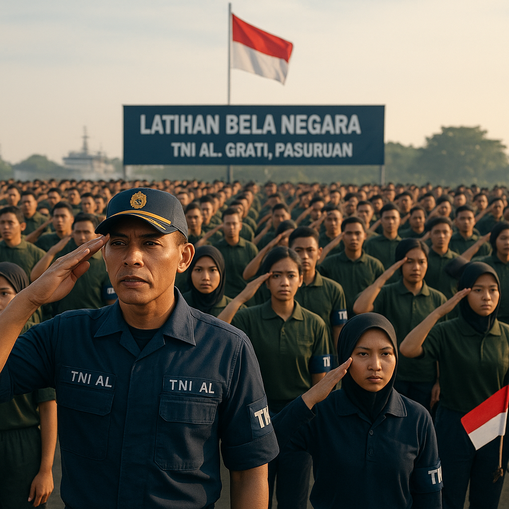 TNI AL Gelar Latihan Bela Negara bagi 500 Mahasiswa se-Jawa Timur