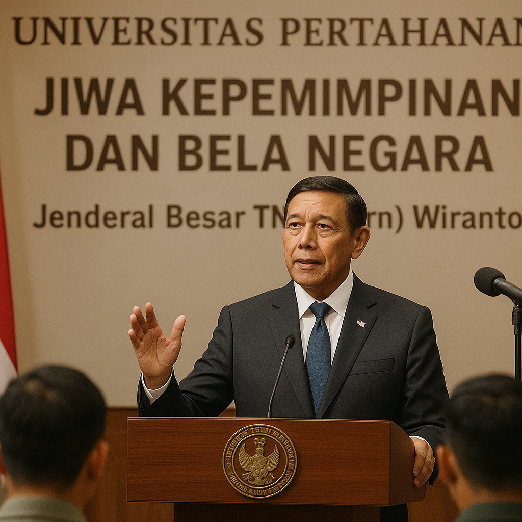 Jenderal Besar TNI (Purn) Wiranto Berikan Kuliah Umum 'Jiwa Kepemimpinan dan Bela Negara' di Universitas Pertahanan