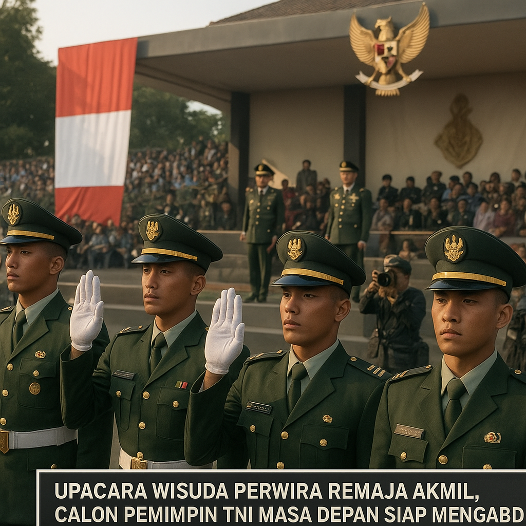 Upacara Wisuda Perwira Remaja Akmil, Calon Pemimpin TNI Masa Depan Siap Mengabdi