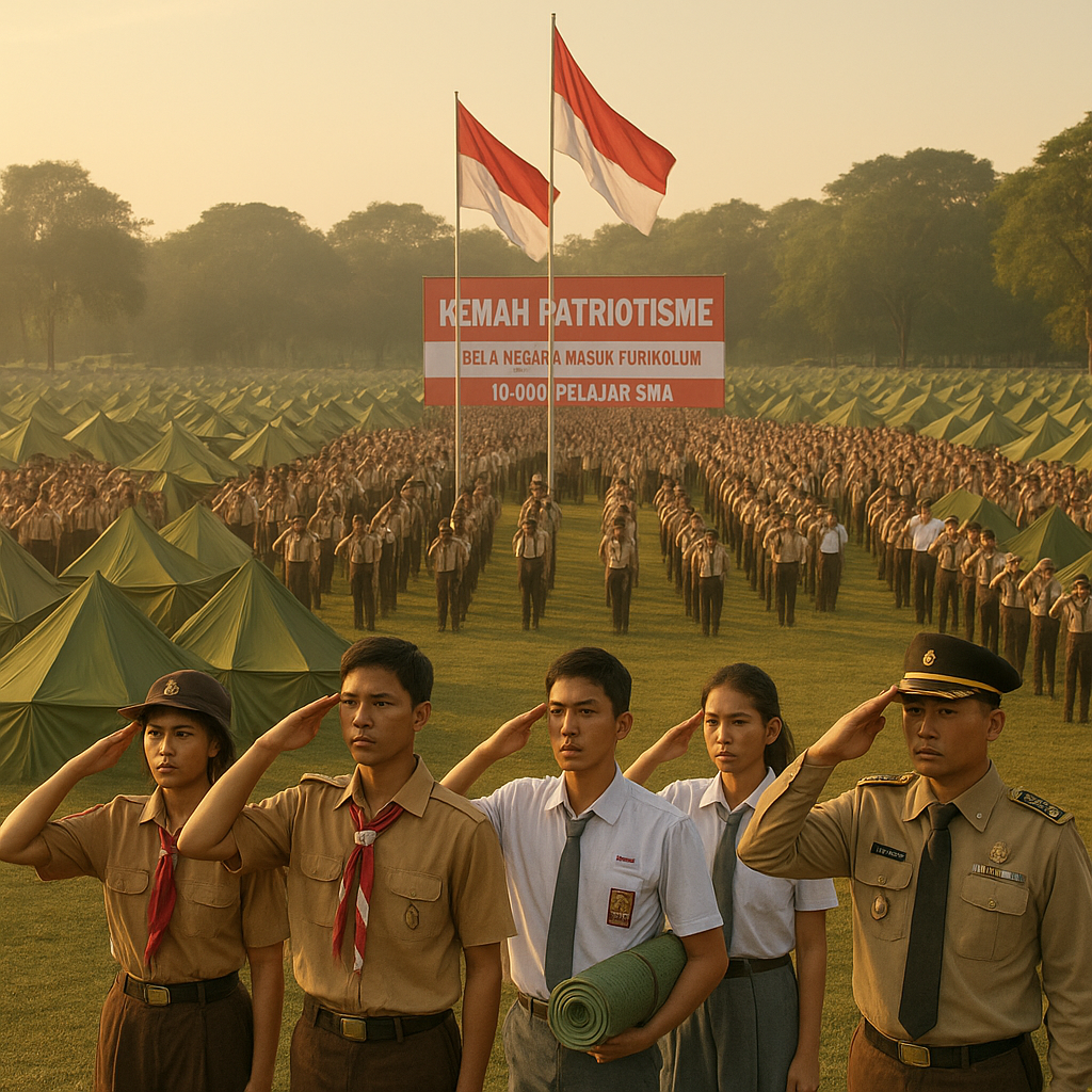 Bela Negara Masuk Kurikulum, 10.000 Pelajar SMA Jalani Kemah Patriotisme di Cibubur